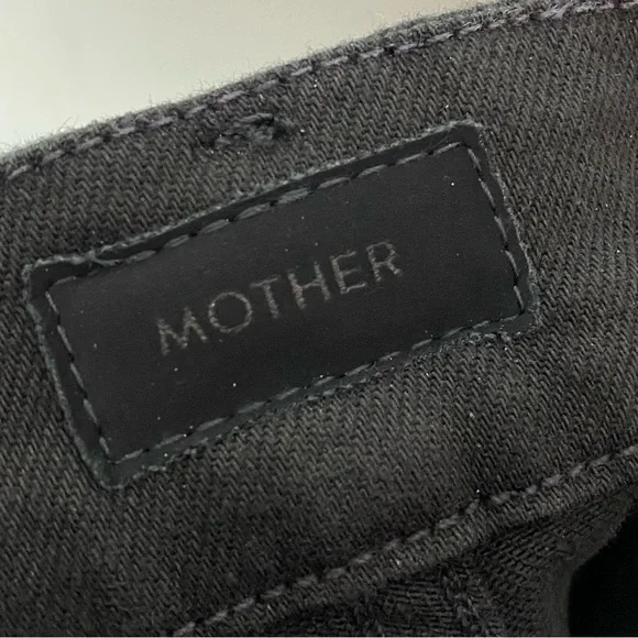 Mother The High Waisted Looker Skimp in Lasting Impression Black